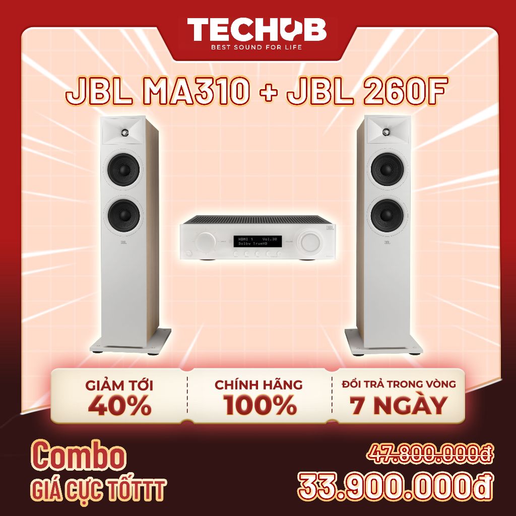 Combo Loa Cột JBL STAGE 260F và Amply JBL MA310 - Hàng phân phối chính hãng từ PGI