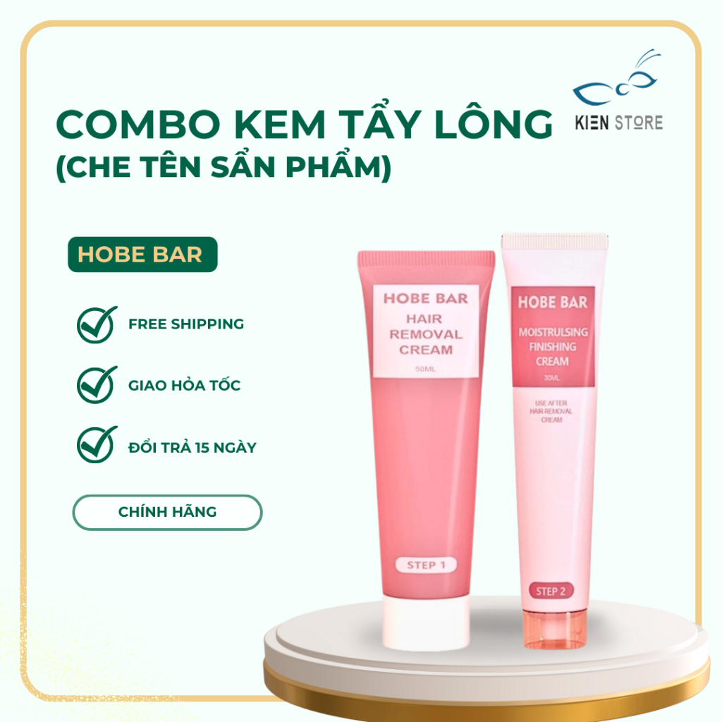 Kem Tẩy Lông An Toàn Chiết Xuất Thực Vật HOBE BAR 50g+Gel Dưỡng Lô Hội 30G Dịu Nhẹ Không Gây Kích Ứng Đau Rát