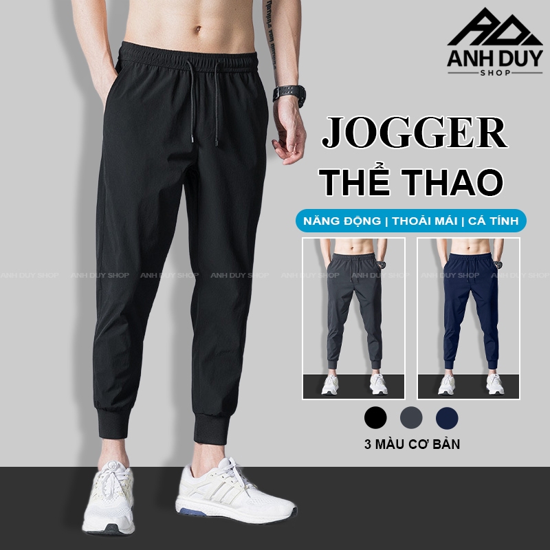 Quần Jogger Nam Nữ Trơn Basic Thun Poly Phong Cách Thể Dục Thể Thao Năng Động Cá Tính Unisex ANH DUY SHOP JG19