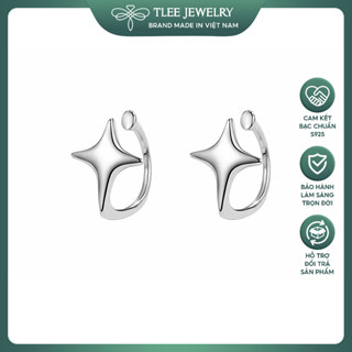 Khuyên tai bạc nữ TLEE sao kẹp basic xinh xắn TLEE JEWELRY B0393