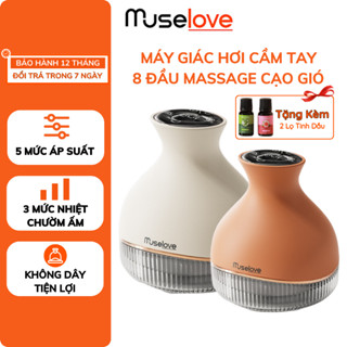  Máy Giác Hơi Cạo Gió MUSELOVE Chính Hãng Với 8 Đầu Massage Nam Châm Cạo Gió Chườm Nóng Giảm Đau Nhức Mệt Mỏi 