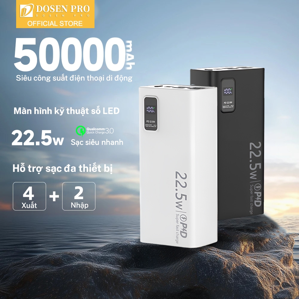 dosen pro sạc dự phòng pd22.5w 10000mah 30000mah 50000mAh pin dự phòng màn hình led tích hợp tích hợp | BigBuy360 - bigbuy360.vn