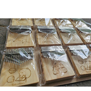 Đàn kalimba 17 phím gỗ giá rẻ khắc lazer nhiều hình cho bạn mới tập chơi Harp -GOGOM17