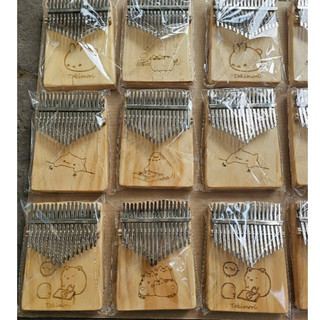 Đàn kalimba 17 phím gỗ giá rẻ khắc lazer nhiều hình cho bạn mới tập chơi Harp -GOGOM17