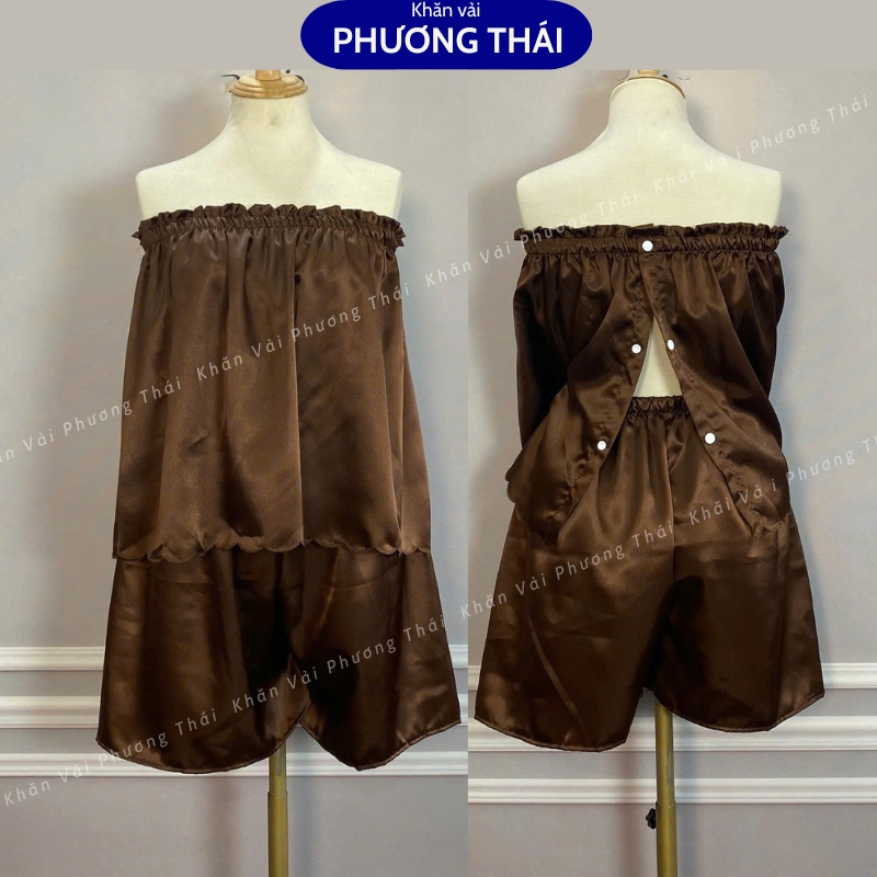 Bộ áo quây lửng spa có CÚC LƯNG tiện lợi, bộ quần áo massage (có bán rời)