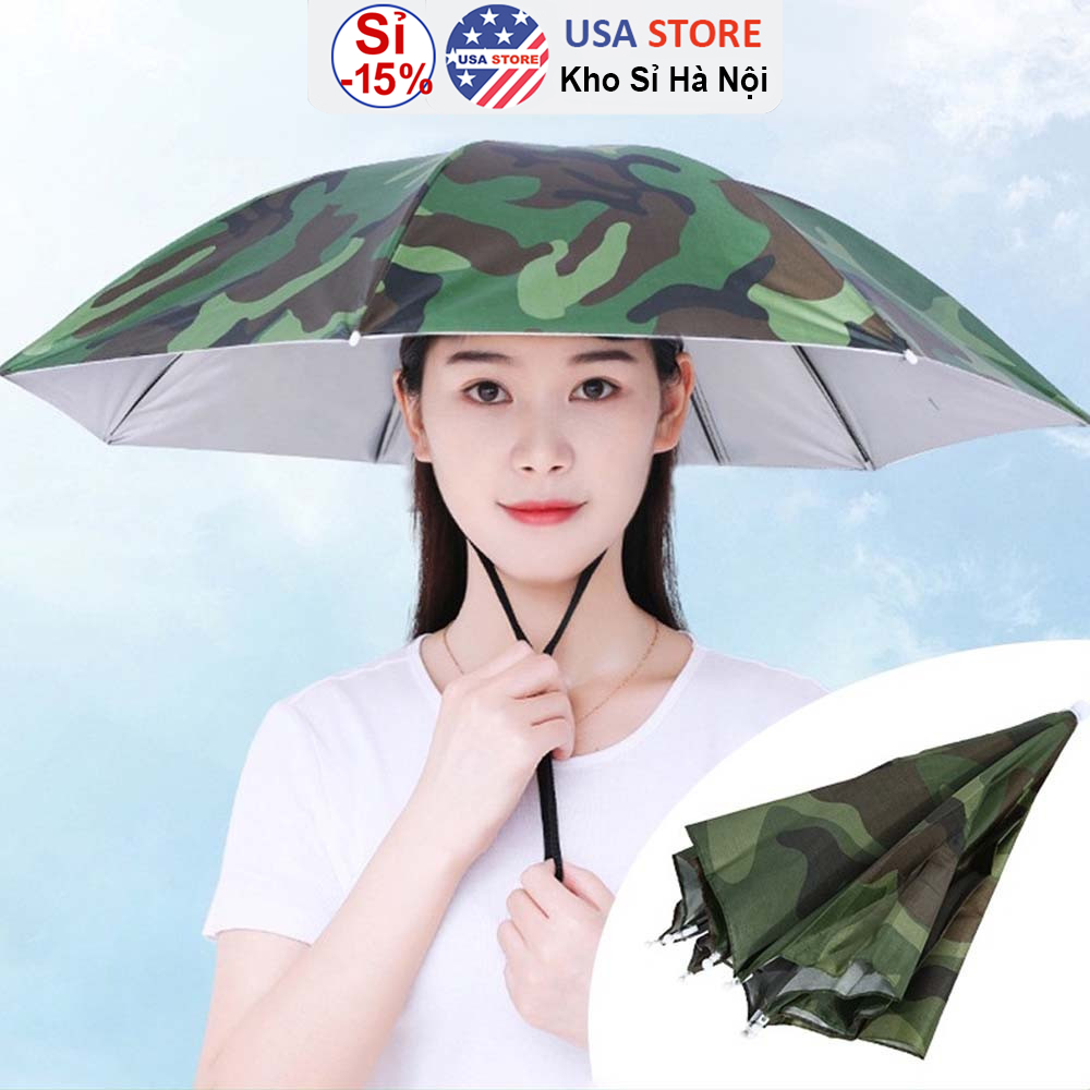 Ô Nón Cá Nhân Đội Đầu Du Lịch Dù Mũ Câu Cá - Che Nắng Mưa