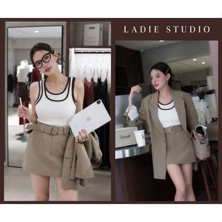 Áo Tank Top Nữ Brombeer Top Phối Viền Layer Ôm Body, AO100, Ladie Studio