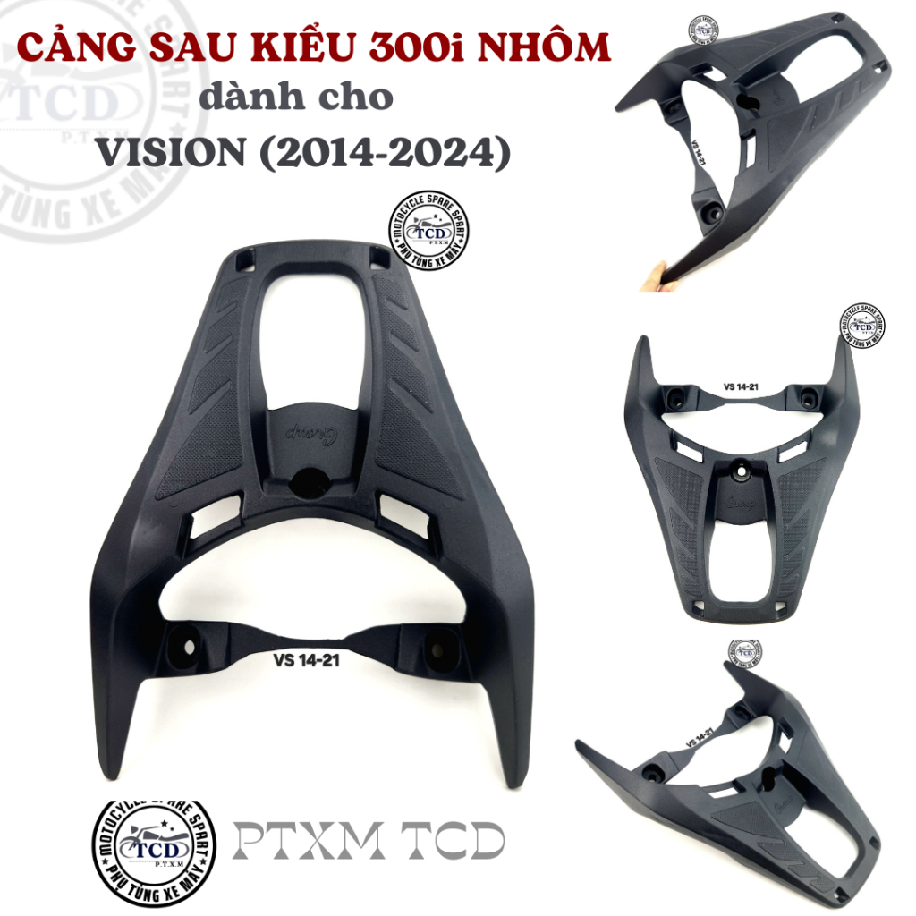 Cảng sau Vision kiểu SH 300i nhôm,nhựa,Vision(2014-2024),Vision 2015,2016,Vision 2017,2018,2019,2020