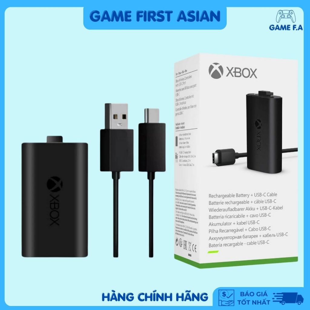 Pin sạc dùng cho tay cầm Xbox One, Xbox One S, Xbox Series X, pin sạc xbox chính hãng Microsoft Xbox