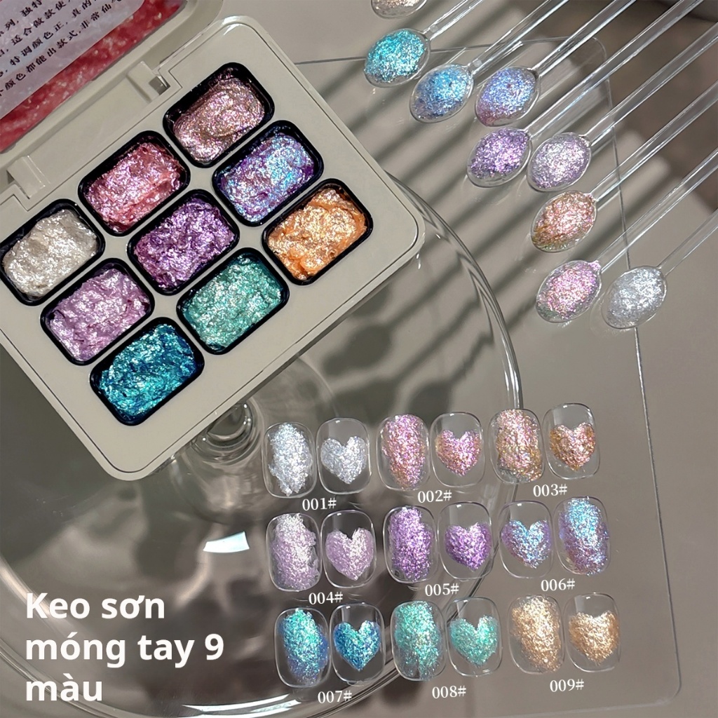 MORDDA Fairy Powder Paste Platinum Nail Gel Manicure Super Flash Texture Polarized Fine Shiny Sheets