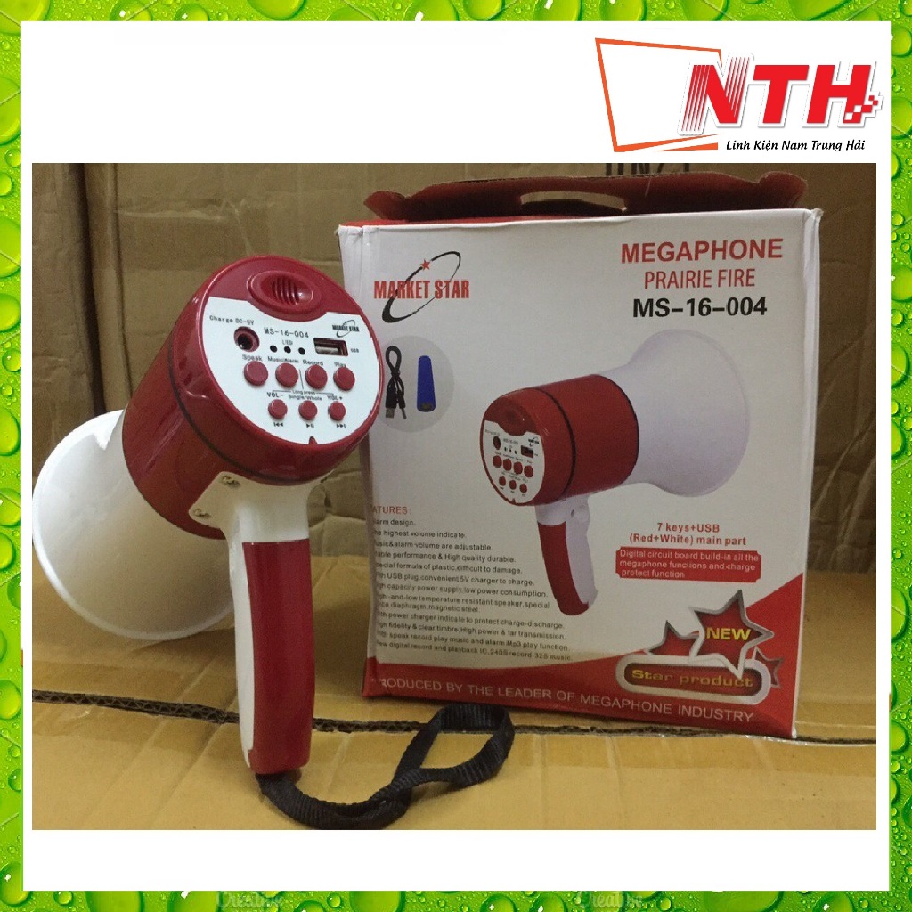 [SBS] Loa Phóng Thanh 004 Cầm Tay  Có Ghi Âm Phát Lại, Tích Hợp Cổng USB