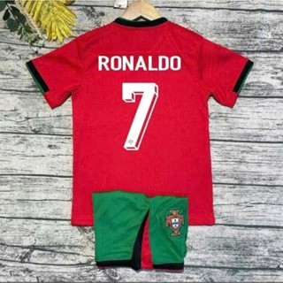 [CÓ IN TÊN + SỐ] Đồ Đá Banh, Quần Áo Bóng Đá Trẻ Em "Bồ Đào Nha Ronaldo" Chất Liệu Vải Thun Cotton Cho Bé Từ 8Kg - 50Kg