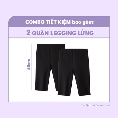 COMBO 02 quần legging nữ lửng Choobe vải thun biker nữ dáng ôm lưng thun Q29