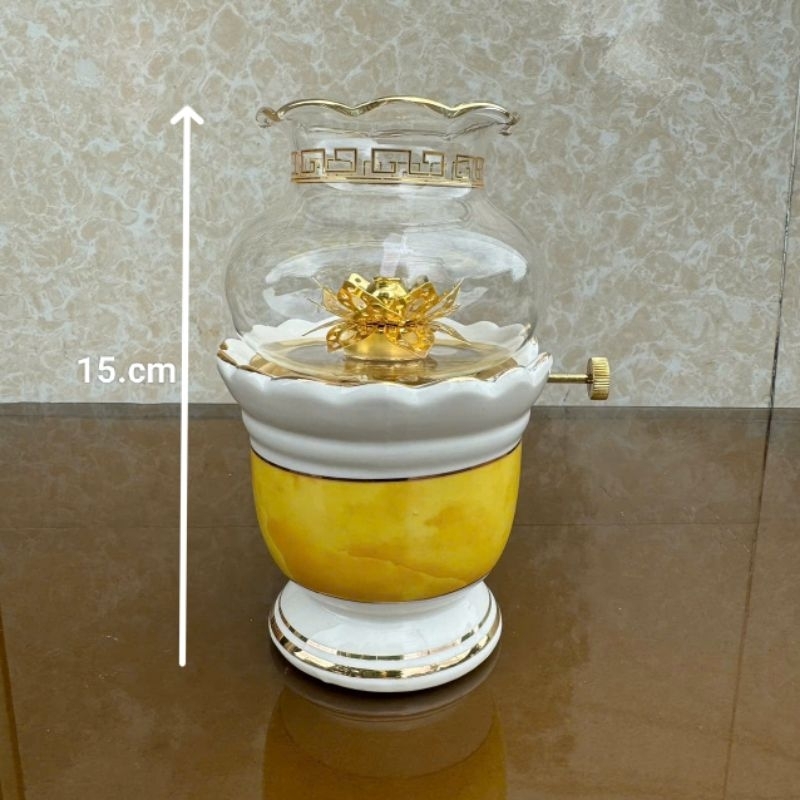 Đèn dầu thờ cúng gốm sứ cao cấp