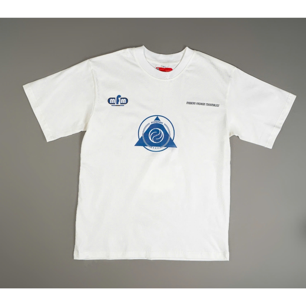 Áo thun trắng in hình ngắn tay cotton 2 chiều - "MFM Apparel"