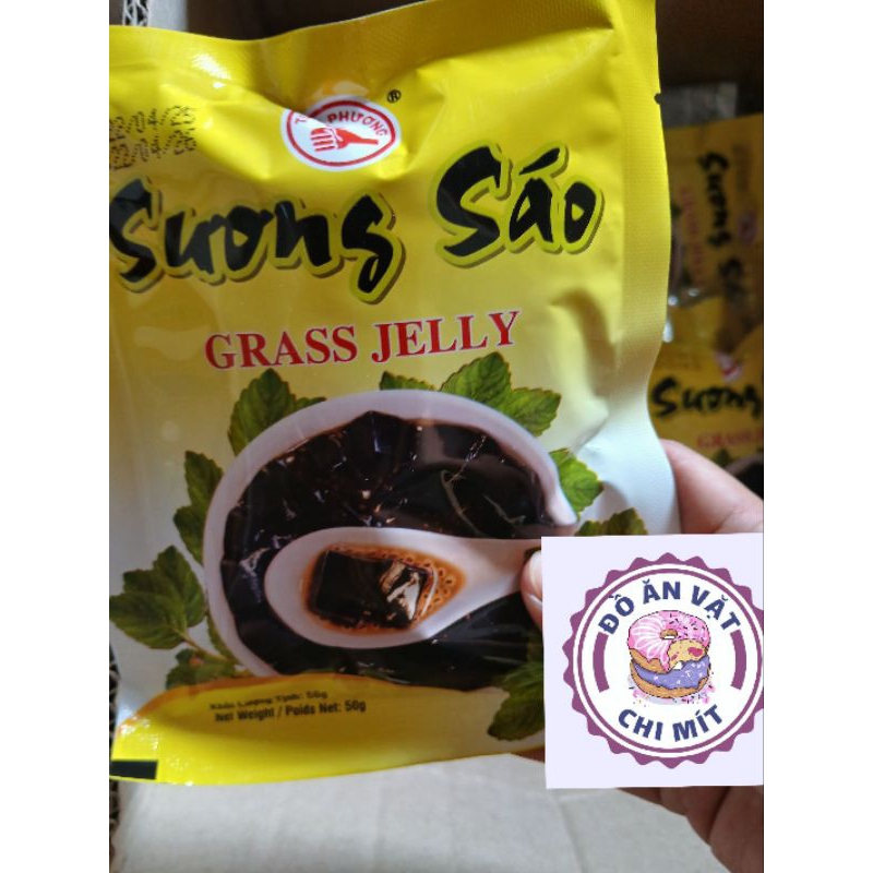 Bán sỉ 10 gói Bột Sương Sáo, Bột Làm Thạch Tuấn Phương 50g , Bột nấu thạch, chè