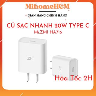 Củ sạc nhanh Mi.ZMI HA716 Type C 20W PD3.0 chuyên cho Iphone - BH 1 tháng