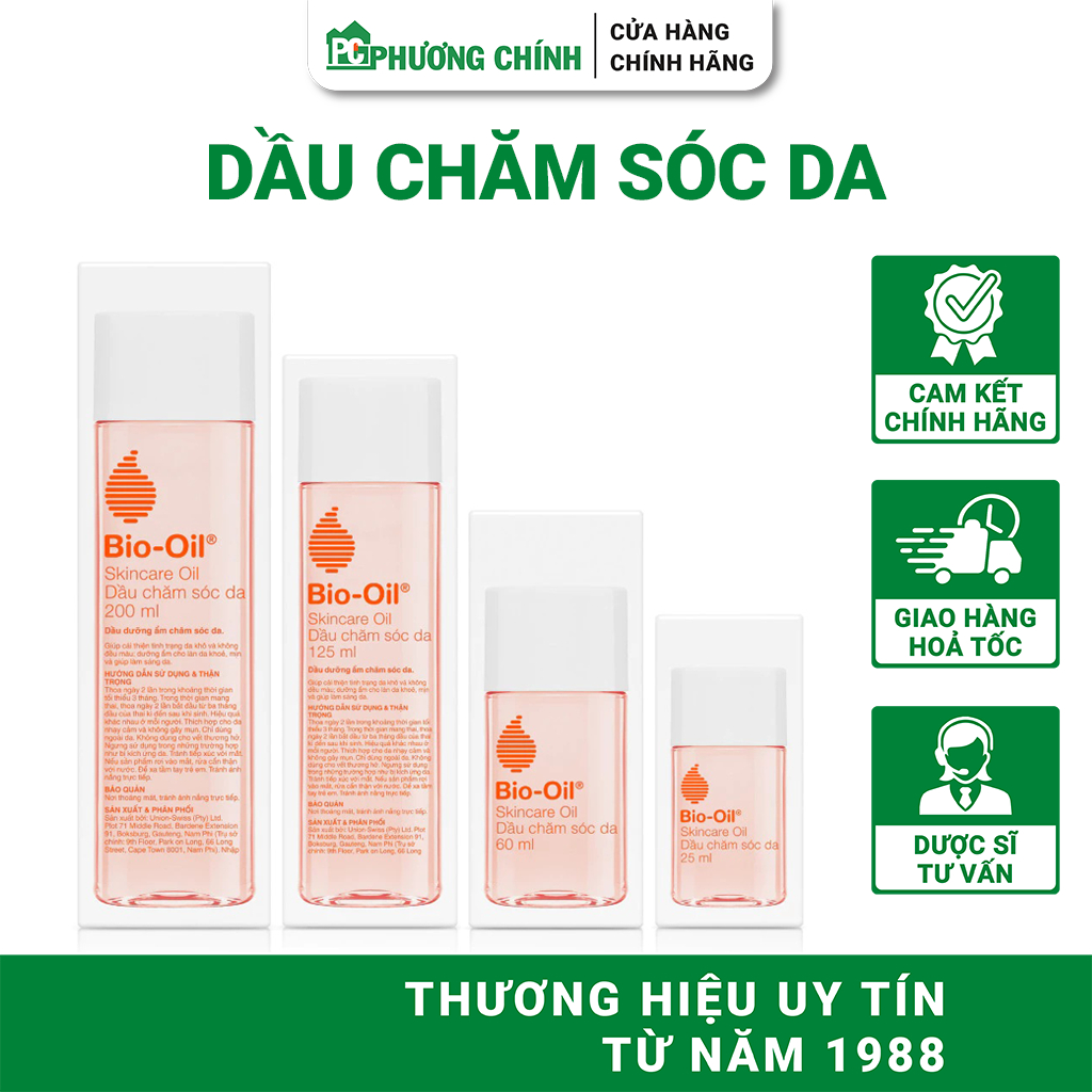 Dầu Dưỡng Ẩm Chăm Sóc Da Bio Oil Skincare Giúp Da Khoẻ, Mịn, Đều Màu 25ml / 60ml / 125ml / 200ml