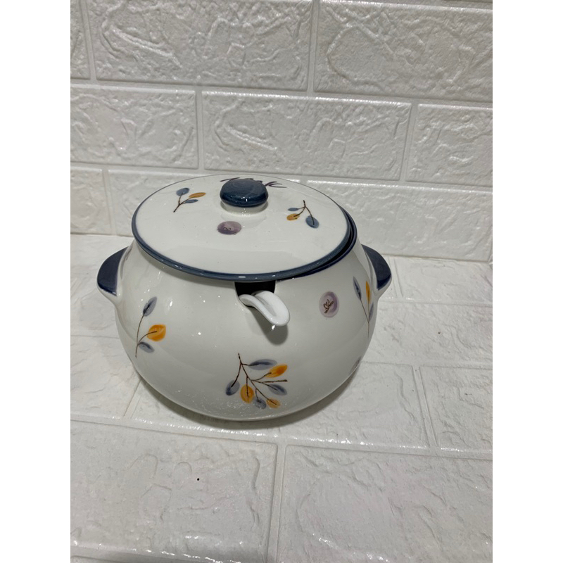 Âu( thố) sành sứ đựng mỡ, muối, mẻ đẹp vô cùng