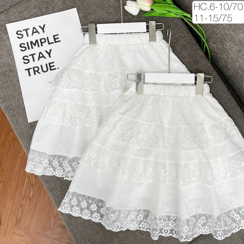Chân váy 3 tầng cho bé gái 9-40kg