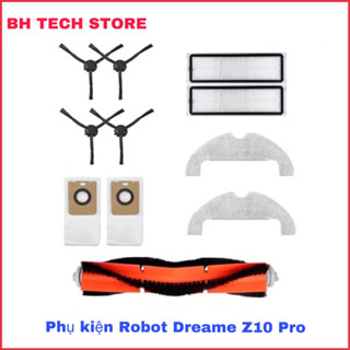Bộ Phụ kiện thay thế Dreame Z10 Pro Gồm : Chổi chính , lọc bụi , chổi cạnh ,túi rác , khăn lau.