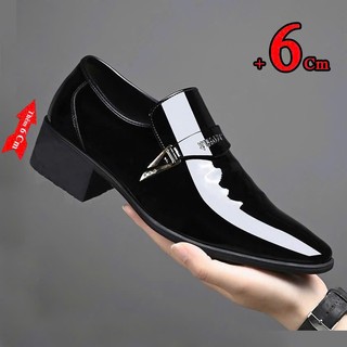 Giày da nam tăng cao 6cm công sở kiểu dáng sang trọng đế cao su imata