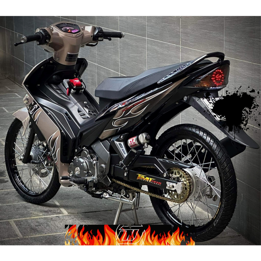 Tem lửa Exciter 135 vàng hồng đen siêu ngầu 2025