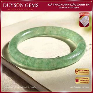  Vòng tay thạch anh dâu xanh tự nhiên bản đũa Duyson Gems phong thủy may mắn 