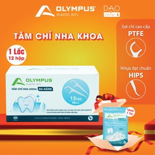 ( 12 Hộp Tặng 1 Túi ) Tăm chỉ nha khoa Olympus cao cấp | Hàng chính hãng | hàng Việt Nam loại 1