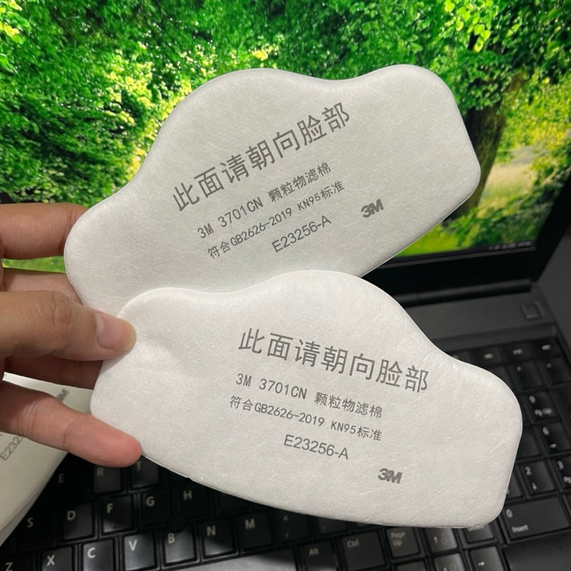 [ combo 10 bông] Bông 3M 3701cn N95 lọc bụi mịn dùng cho phun sơn chà nhám phun thu.ốc