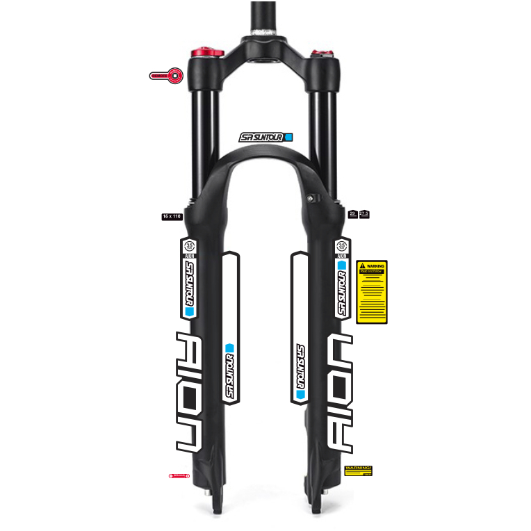 tem decal dán phuộc xe đạp địa hình suntour aion 35 | cheetahdecals.com