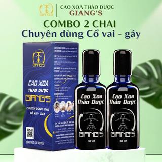  Dầu xoa bóp Quốc Cơ Quốc Nghiệp Combo 02 chai 50ml - Cao xoa bóp massage cổ vai gáy đầu bi lăn 