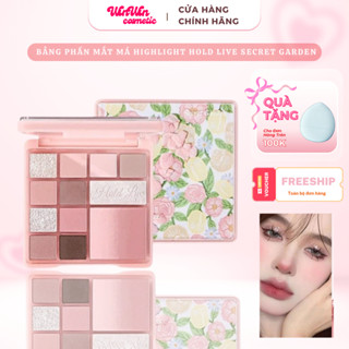 HOẢ TỐC - Bảng Phấn Mắt Má Highlight Hold Live Secret Garden Florist Color Pink Mist (HL755) WINWIN COSMETICS