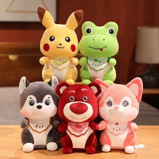  Thú Nhồi bông đeo yếm cosplay Pikachu Lotso,Cáo,Ếch siêu đáng yêu Gấu Bông Đồ chơi Quà Tặng Cao Cấp 
