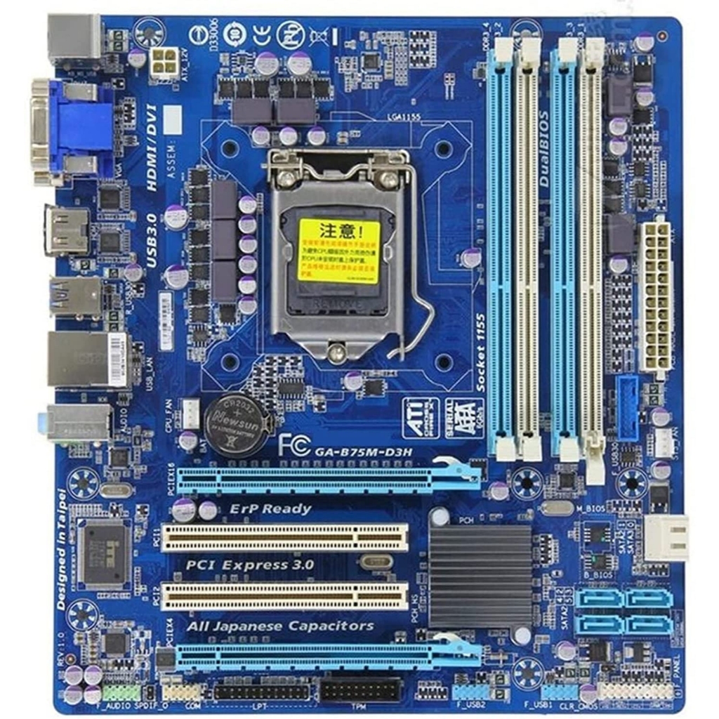 Main Giga B75 D3H Z77 H77 Samsung/ ASUS/ MSI. Socket 1155 DDR3 – 4 Khe RAM – Hỗ Trợ i3 i5 i7 Gen 2 3