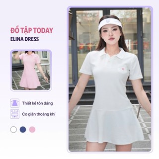Váy thể thao pickleball liền thân cổ polo basic Elina Dress Today U Wear