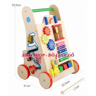 Đồ chơi xe đẩy tập đi đa năng bằng gỗ cho bé - 𝐁𝐈𝐊𝐎 𝐒𝐇𝐎𝐏