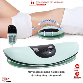 Máy Massage Lưng Thông Minh, Loại Có Pin Sạc - Nâng Hạ Rung Kết Hợp Xung Điện EMS Giảm Đau Vùng Lưng