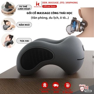 Gối Cổ Chữ U Massage + Hồng Ngoại, Chống Đau Mỏi Vai Gáy, Tựa Cổ Đi Máy Bay, Văn Phòng Ô Tô, Du Lịch