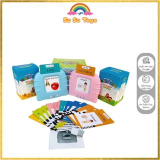 Máy Đọc Thẻ Thông Minh Song Ngữ Anh-Việt Hopkids , 225 Thẻ, 510 Từ Vựng + 3 Bài Hát Tiếng Anh Cho Bé kèm Dây Sạc