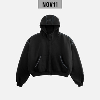 /NOV11/ UNISEX BOXY ZIP HOODIE (áo khoác dây kéo dáng ngắn nam/nữ)