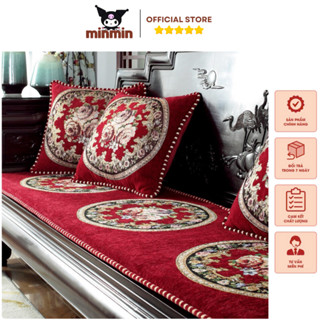 Bộ thảm trải ghế gỗ sang trọng cao cấp, Thảm ghế trải sofa gỗ phòng khách nhiều kích thước