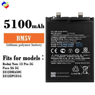 Pin cho máy xiaomi redmi Note 13 pro 5G ,poco x6 5G BM5V dung lượng 5000mah bảo hành 6 tháng