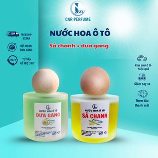 Combo 2 lọ nước hoa ô tô hương Dưa Gang + Sả chanh BLANK 100ML cao cấp nhập khẩu. Tinh dầu thơm ô tô khử mùi hôi