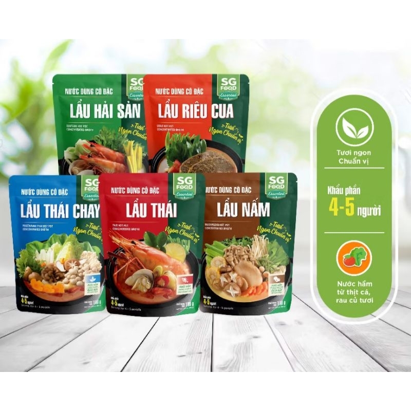 Nước lẩu thái, Gia vị lẩu, Nước Dùng, Cốt Lẩu  - Vị Thái, Thái Chay, Nấm, Hải Sản, Kim Chi, Riêu Cua, Bún Bò ( Hỏa tốc )