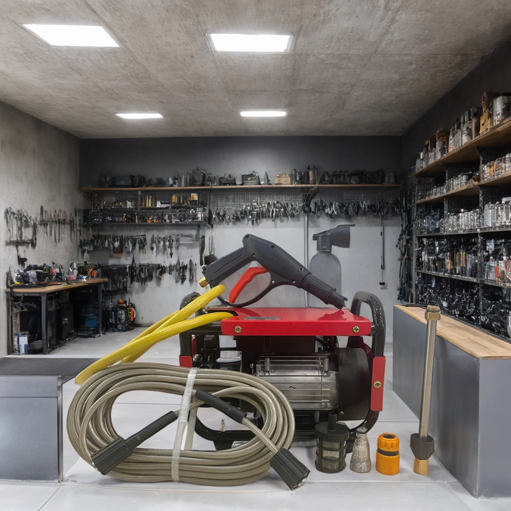 Máy rửa xe cao áp gia đình - Có chỉnh áp - Xịt rửa ô tô xe máy ( KH777)