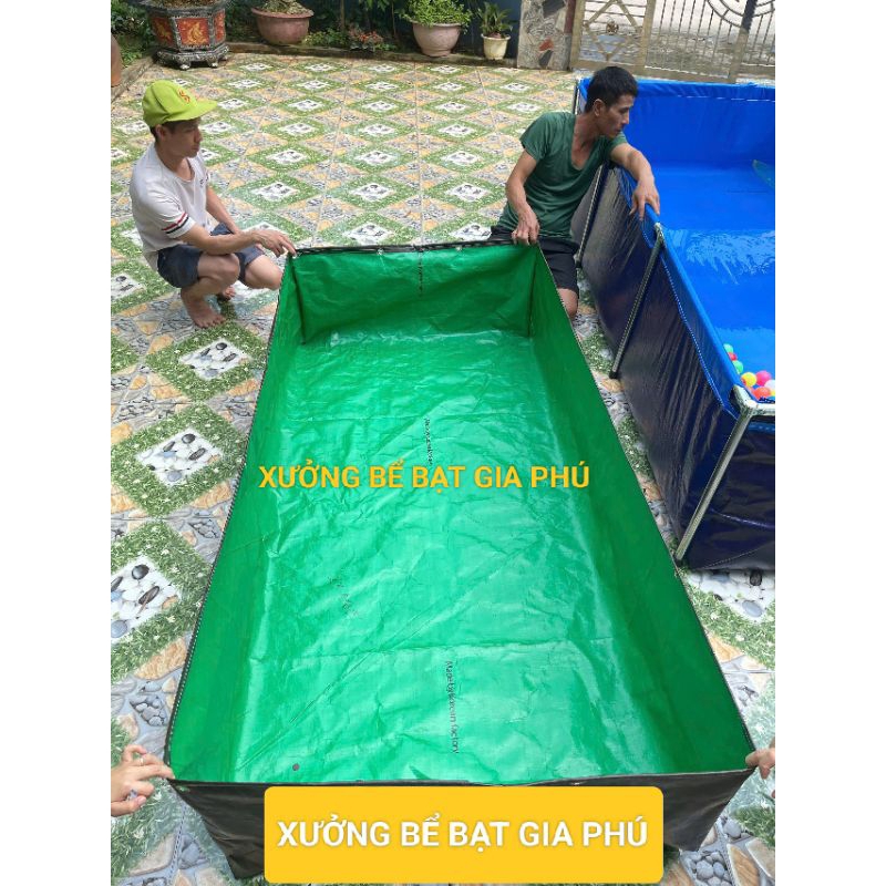 bể bạt chăn nuôi cá, ốc, lươn, cua, tôm, dế mèn...bạt korean loại 1 tặng kèm van xả đáy