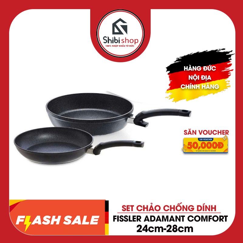 Set chảo chống dính cao cấp FISSLER ADAMANT COMFORT 24CM-28CM, Dòng chống dính tốt nhất Fissler