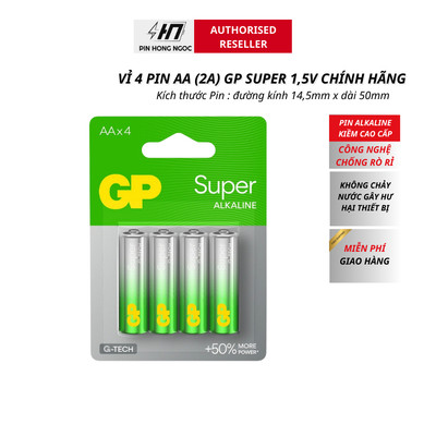 Pin AA / AAA GP Super Alkaline 1,5V Cao Cấp - Hàng chính hãng