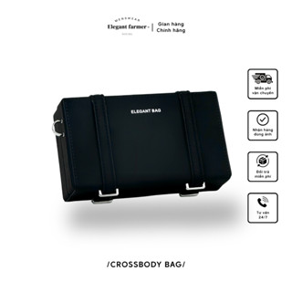 [MENSWEAR ELEGANT FARMER] Túi hộp đeo chéo nam & nữ da PU cao cấp phong cách Hàn Quốc (1112)